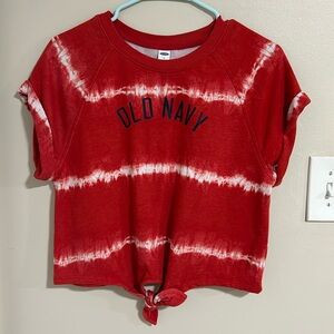 Old Navy striped crop tee
